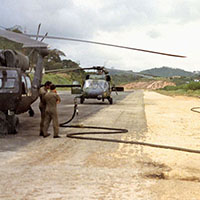 A different FARP fuels Special Operations helicopters near La Paz, Panama.
