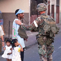 Face-to-face conversations with the civilian population was a key to building goodwill between Panamanians and the U.S. military.