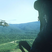 82nd Airborne Division soldiers of TF PACIFIC moved from Torrijos-Tocumen to their assigned objectives via UH-60 helicopters.