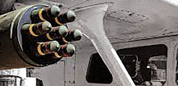 The Cessna O-2A Skymaster carried 14 2.75 inch white phosphorous (WP) rockets to mark targets.