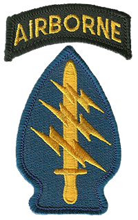 SOCSOUTH awarded the Special Forces SSI as a combat patch to twenty-one 112th Signal Battalion soldiers for participation in Operation JUST CAUSE.