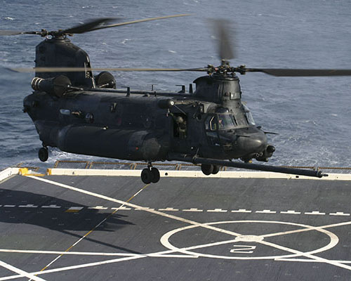 MH-47 pilots have twelve days of Overwater training while assigned to Company B, SOATB.  Deck landing qualification (DLQ) is part of this phase. 