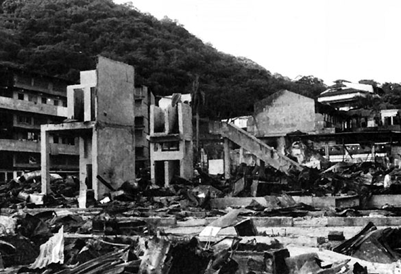 El Chorrillo was a poor, densely packed neighborhood. Thousands lost everything when fires swept through their tin, wood, cardboard, and plastic sheet homes.