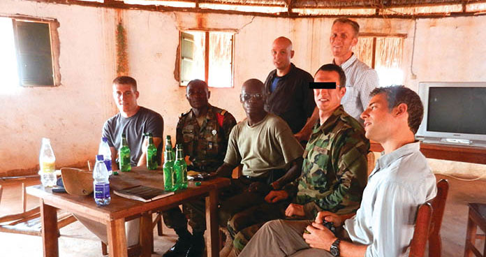 On 17 February 2012, CPT Vance and SSG Todd met in Obo with two Central African Republic military commanders, Jason Lewis-Berry, the local ODA commander, and international war crimes prosecutor Matthew Brubaker.
