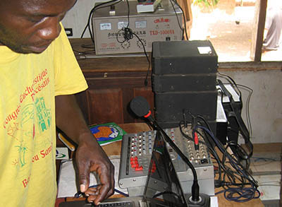 MSE-UG trained locals on operating FM radio stations, with ‘come home’ messages pre-loaded onto laptops.