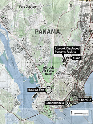 Broader map of the Balboa site, with key locations marked.