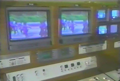 The inside of Panamanian TV Channel 2, from which U.S. forces broadcasted programs until the station was turned over to vetted Panamanian media operators.
