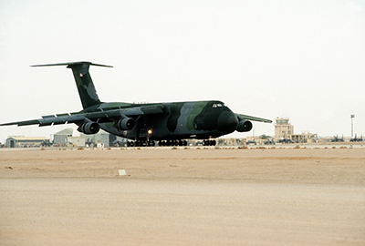 Some 528th SOSB personnel and equipment deployed to Saudi Arabia aboard a U.S. Air Force (USAF) C-5 Galaxy, like the one pictured here.