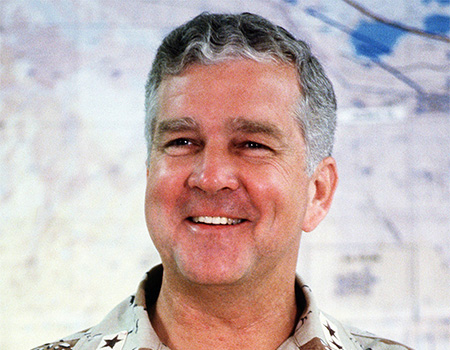 USAF Maj. Gen. Burton R. Moore, Director of Operations, USCENTCOM, while in Riyadh as part of USCENTCOM-Forward. Led by COL Normand, the JPOG reported directly to the J-3.