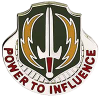 DUI for the 3rd POB, successor to the DESERT SHIELD-era PSYOP Dissemination Battalion (PDB)