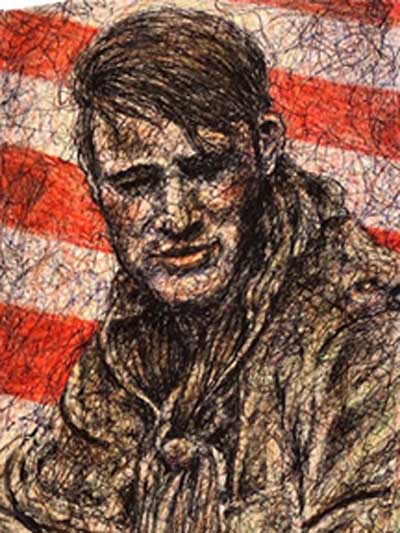 MG Eldon Bargewell, depicted in the Vietnam era, was drawn by Hoquiam native David Mitchell, who attended high school with the late general. 