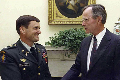 MG Bargewell with President Bush