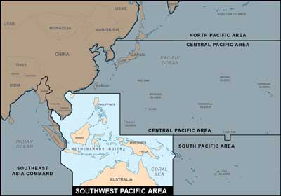 Map: Southwest Pacific Area, 1942