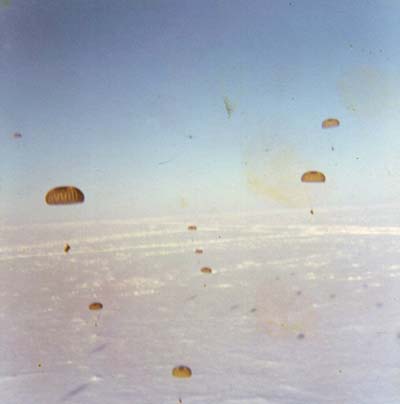 Specialist 4 Larry Lee provides a first-hand view while parachuting