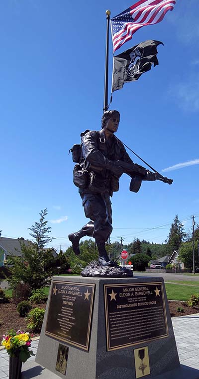 Statue honoring the late MG Eldon A. Bargewell