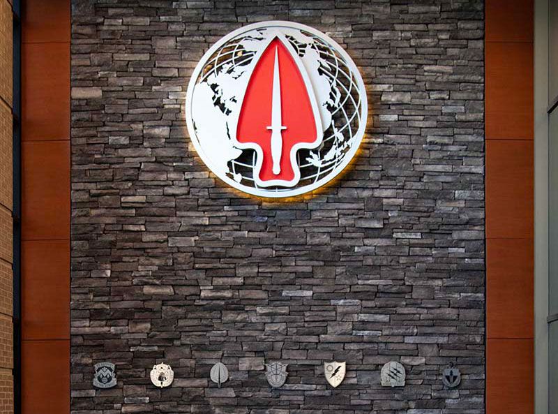 Interior lobby redesign of USASOC;s headquarter