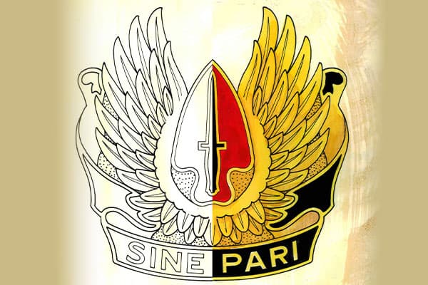 Drawing of original USASOC DUI