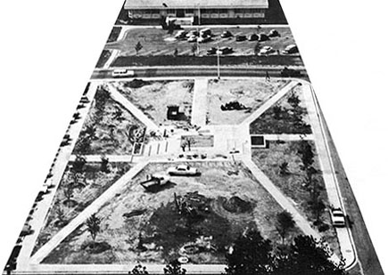 Memorial Plaza after ground breaking ceremony on 13 March 1967