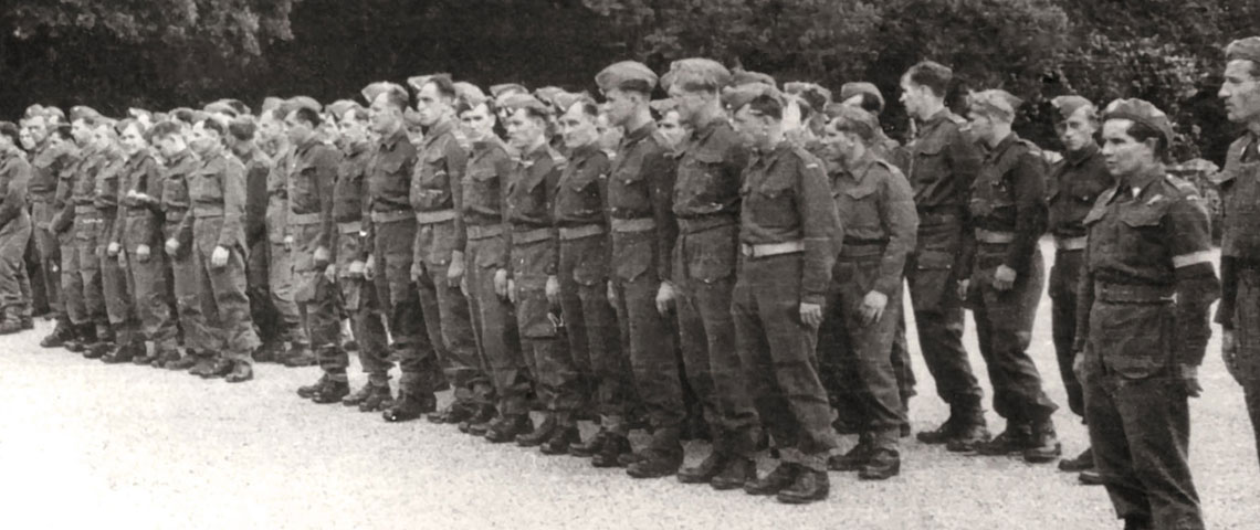 The BARDSEA operation was comprised of British, Polish, and American personnel organized into thirty, five-to-six-man teams. Here is the entire contingent in formation.
