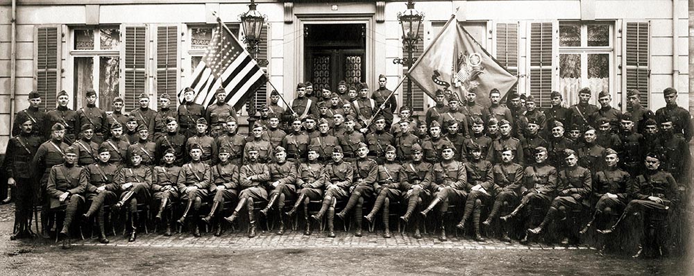 Group portrait of officers of the 355th U.S. Infantry.