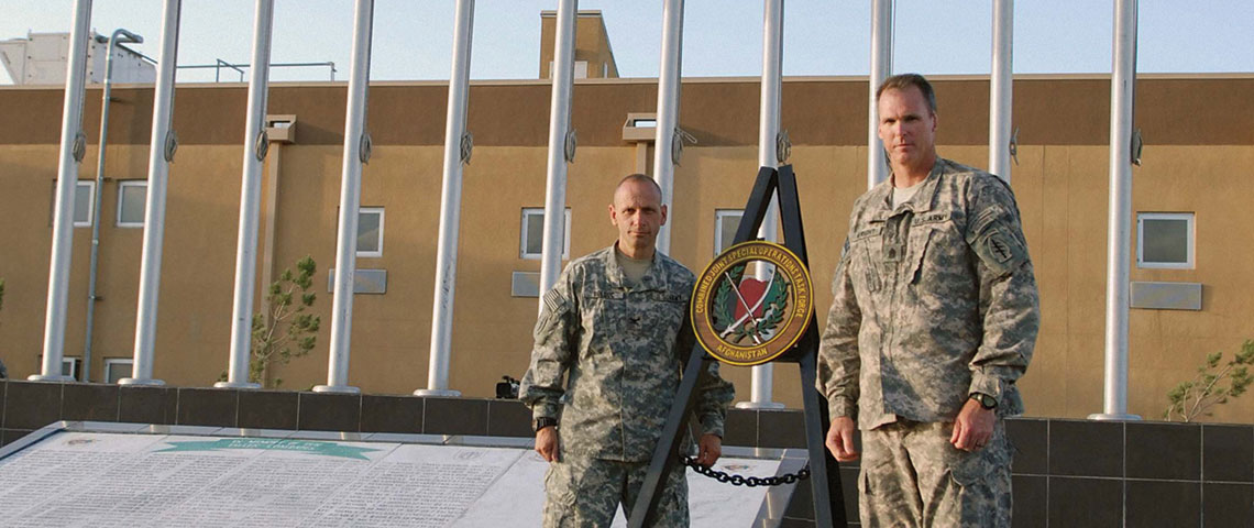 Army Col. Donald Bolduc and Army Sgt. Maj. Jeff Wright