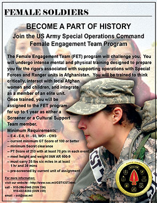 Early USASOC CST recruiting poster