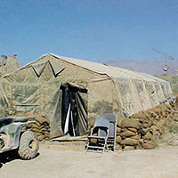Tent that housed the CJSOTF-A Base Defense Operations Center (BDOC).