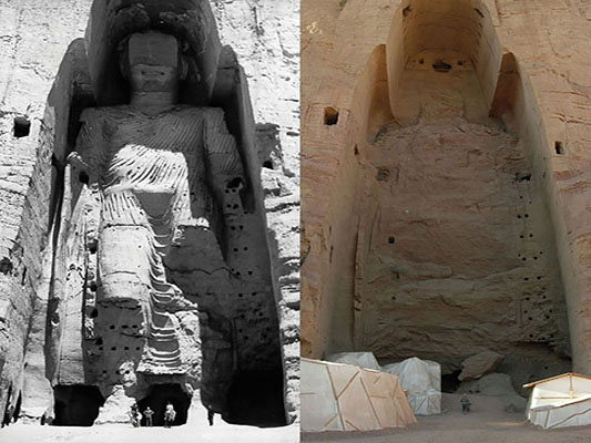 Two of these ancient  Buddhas overlooked Bamian until March 2001 when Mullah Mohammed Omar ordered their destruction.
