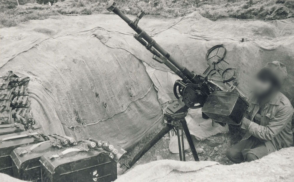 Soviet-made 14.5 mm DShK heavy machine gun
