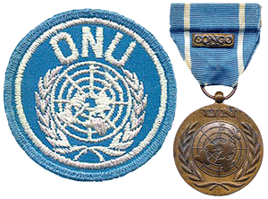 ONUC patch and medal