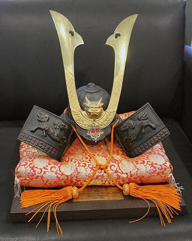 The SFGp presented the ODA 1414 with a miniature Samurai helmet, which is now on display at the 4th Battalion headquarters at Joint Base Lewis-McChord, Washington.