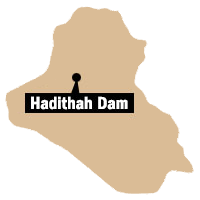Map: Location of Hadithah Dam in Iraq