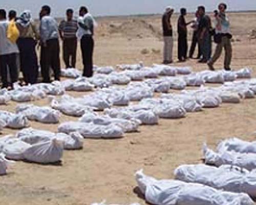 LTC Edward Burley coordinated a team of British and Australian anthropologists tasked with finding, exhuming, and documenting mass graves in Iraq. Sites like this one near Al-Hillah have been found all over the country.