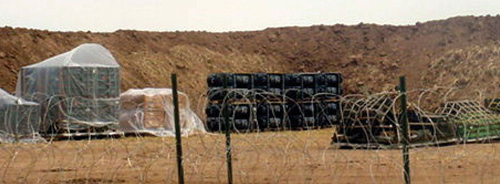 Under the supervision of Bravo FSC, Kurdish contractors built an Ammunition Supply Point (ASP) outside the base camp at Bashur Airfield near Irbil.