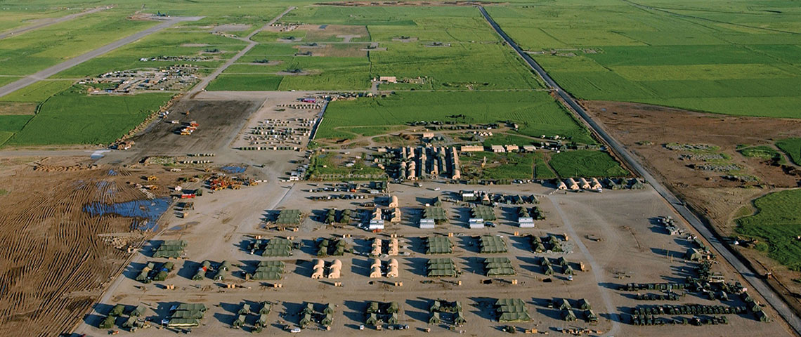 Forward operating base (FOB) at Bashur Airfield outside Irbil.