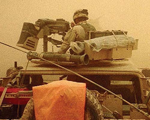 Although not a lead combat team while serving as liaison to the 101st Airborne Division, ODA 915 suffered through the same elemental challenges as everybody else, including blinding sandstorms.