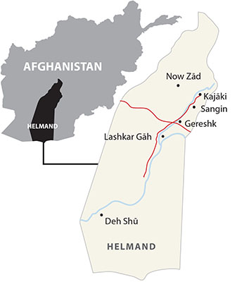 Firebase Gereshk was located near the convergence of the two primary lines of communication in Helmand Province, approximately 120 kilometers west of Kandahar.