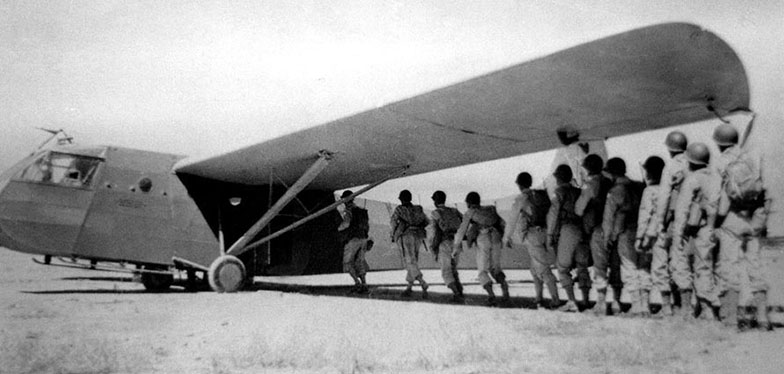 As part of the Army’s airborne program, Camp Mackall became the center for glider operations. Waco CG-4A gliders carried soldiers, equipment, and even vehicles, and were an integral part of Operation MARKET GARDEN in 1944.