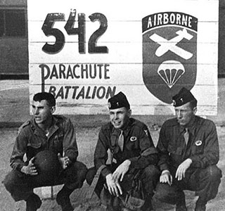 Camp Mackall was home to three airborne divisions—the 11th, 13th, and 17th Airborne—and their component units, including the 542nd Parachute Battalion.