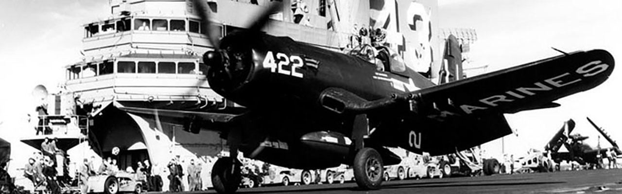 A flight of twelve Corsairs from the USS Coral Sea provided close air support to Virginia 1.