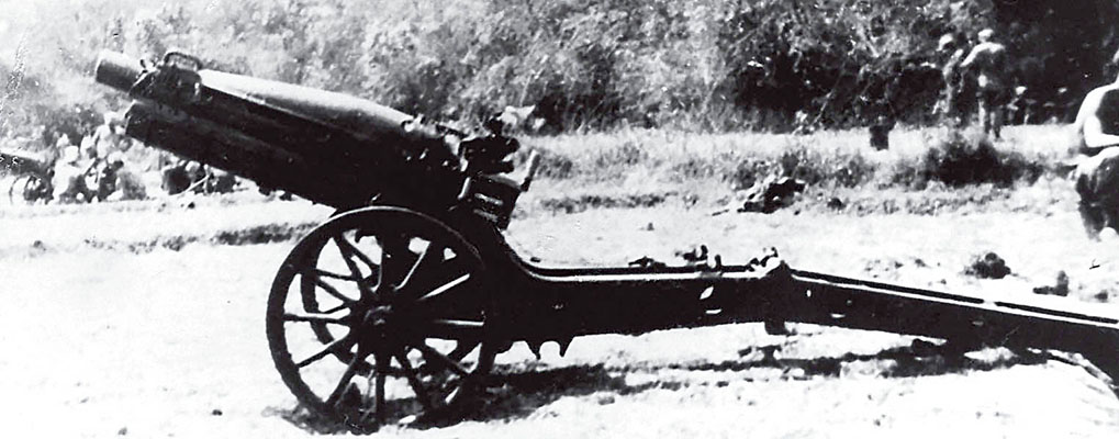 The 75mm Pack Howitzer was designed to be disassembled and packed on seven mules.