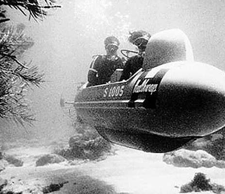 The OSS Maritime Unit from the base at Galle, Ceylon, used the “Sleeping Beauty,” a manned submersible of British design.