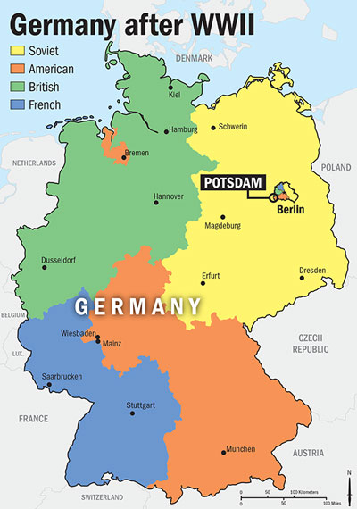 Map showing the location of the meetings in Potsdam, Germany.