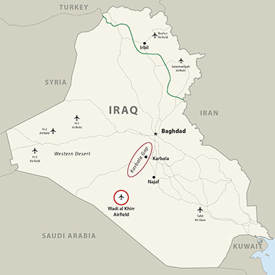 Wadi al Khirr is strategically located within reach of major areas of Iraq—most notably Najaf and the Karbala Gap.