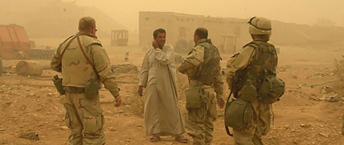 Not even a fierce two-day sandstorm kept the dedicated soldiers of the 422nd Civil Affairs Battalion from interviewing villagers about local conditions.