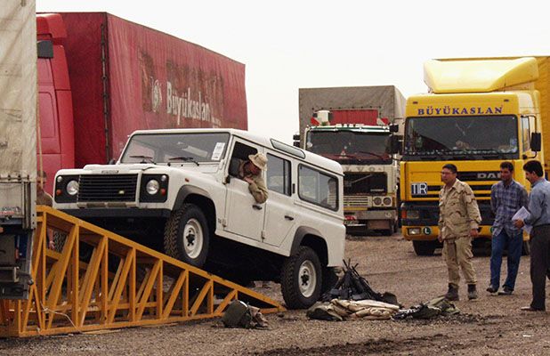 After a journey of some three thousand miles, more than two hundred custom Land Rovers arrived in Irbil, Iraq, for use by Special Forces teams attached to Combined Joint Special Operations Task Force-North.