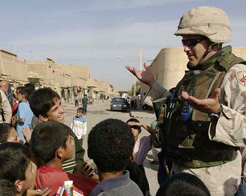 Once the 315th Tactical Psychological Operations Company contracted with commercial printers, they could produce four-color flyers and posters. The professional-grade products were very popular among Iraqis of all ages.