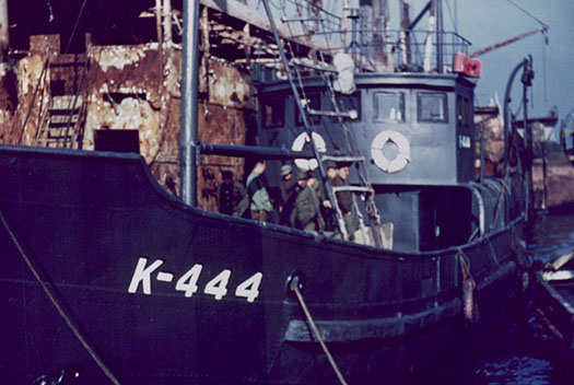 JACK trawler K-444, sister ship of K-333, berthed at Pusan.