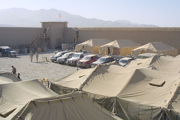 Crowded interior of the SF compound. There was no additional space in this facility to increase CA presence in Gardez.