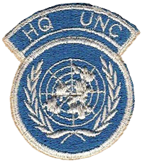 The United Nations shoulder patch worn by members of the Armistice Commission